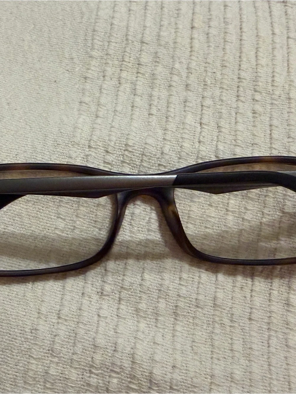 Ray-Ban RB7017 Eyeglasses w/ Red Case with Brown/Black Rectangular Frames